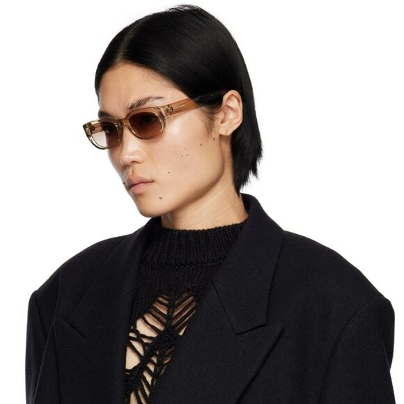 BRAND NEW Saint Laurent SL642 005 Yellow Brown Gradient Cat Eye Unisex Sunglasse - Picture 10 of 10